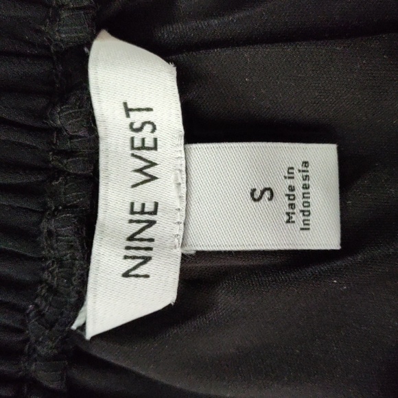 01121 Nine West black sheer lined L/S blouse S NWT - Picture 8 of 12